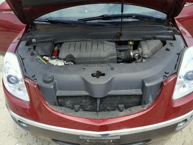5GAEV13728J281344 - 2008 BUICK ENCLAVE წითელი ფოტო 7