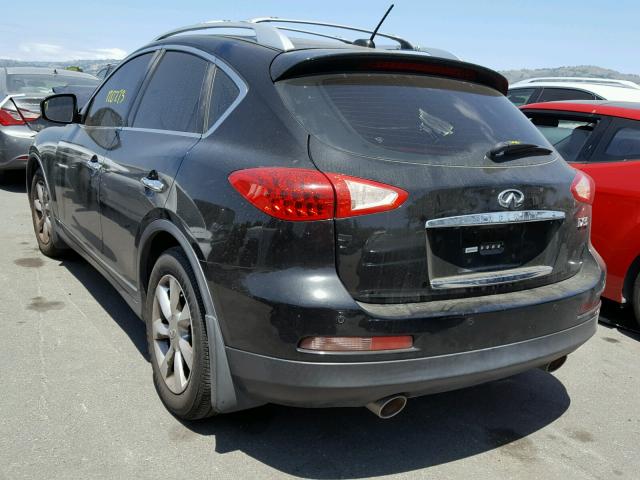 JNKAJ09F38M359953 - 2008 INFINITI EX35 BASE BLACK photo 3