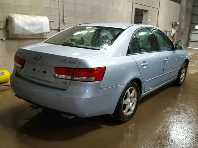 5NPEU46F36H085439 - 2006 HYUNDAI SONATA SILVER photo 4