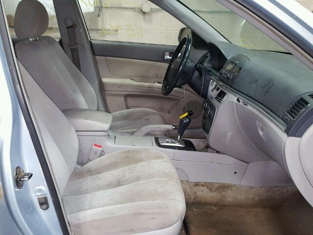 5NPEU46F36H085439 - 2006 HYUNDAI SONATA SILVER photo 5