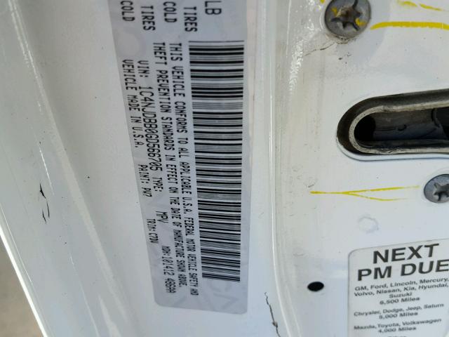 1C4NJDBB0GD566705 - 2016 JEEP COMPASS SP WHITE photo 10