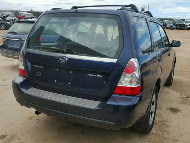 JF1SG63656H717419 - 2006 SUBARU FORESTER 2 BLUE photo 4