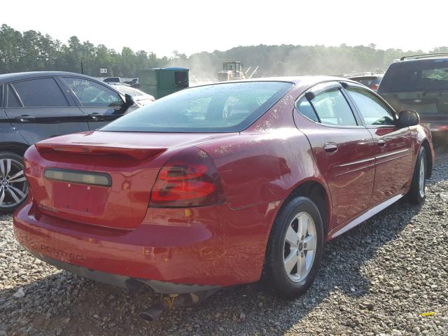 2G2WP552761274214 - 2006 PONTIAC GRAND PRIX RED photo 4