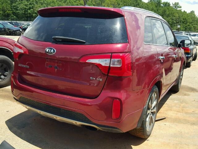 5XYKW4A77FG567139 - 2015 KIA SORENTO SX RED photo 4