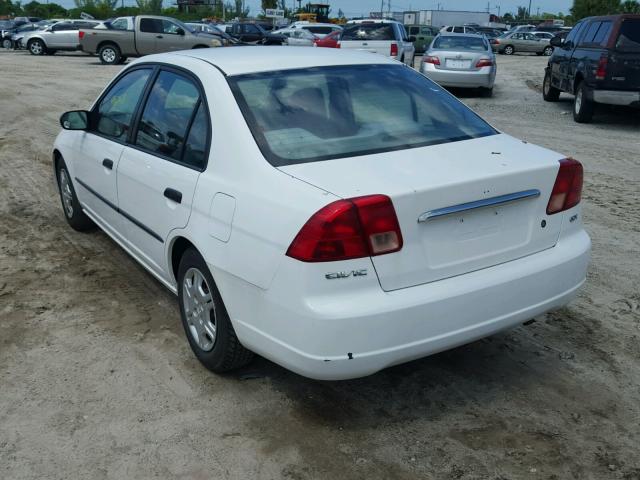 1HGEN26471L000141 - 2001 HONDA CIVIC GX WHITE photo 3