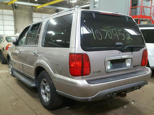 5LMFU28R11LJ33789 - 2001 LINCOLN NAVIGATOR TAN photo 3