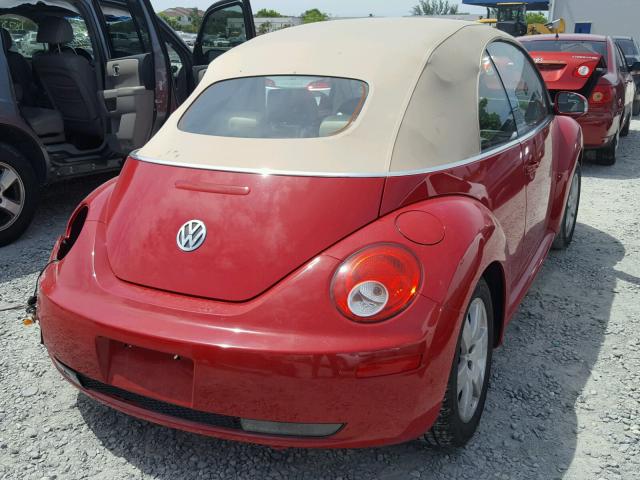 3VWRF31Y47M423437 - 2007 VOLKSWAGEN NEW BEETLE 红色 照片 4