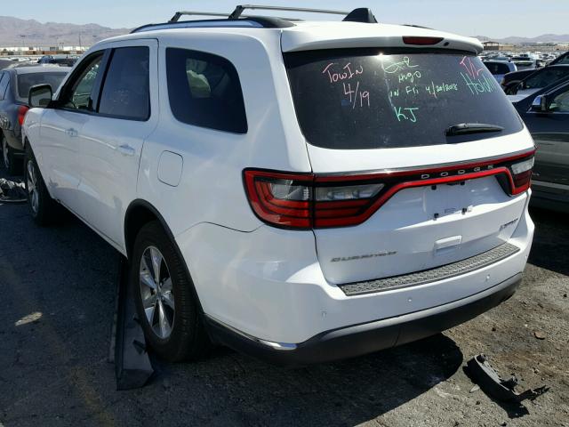 1C4RDHDG1GC330496 - 2016 DODGE DURANGO LI WHITE photo 3