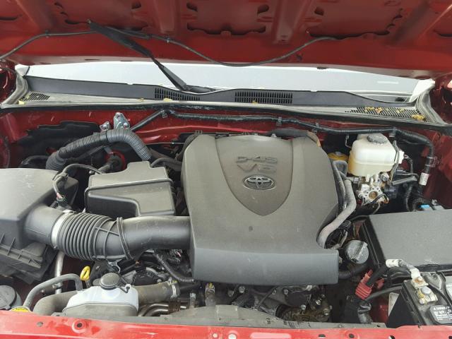 3TMCZ5AN9GM011340 - 2016 TOYOTA TACOMA DOU RED photo 7