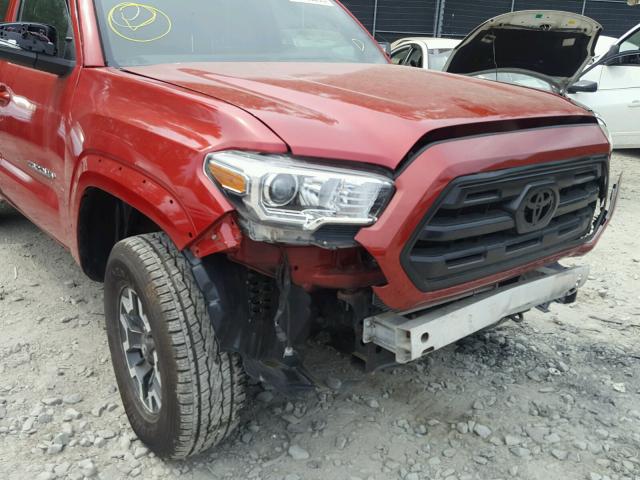 3TMCZ5AN9GM011340 - 2016 TOYOTA TACOMA DOU RED photo 9
