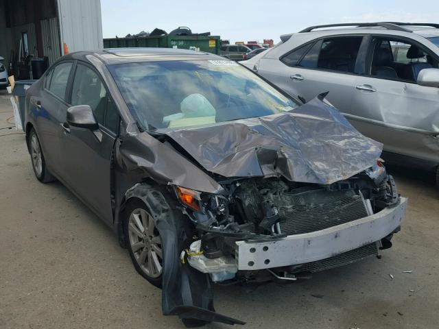 2HGFB2F98CH550277 - 2012 HONDA CIVIC EXL GRAY photo 1