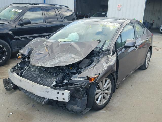 2HGFB2F98CH550277 - 2012 HONDA CIVIC EXL GRAY photo 2