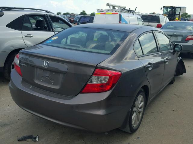 2HGFB2F98CH550277 - 2012 HONDA CIVIC EXL GRAY photo 4