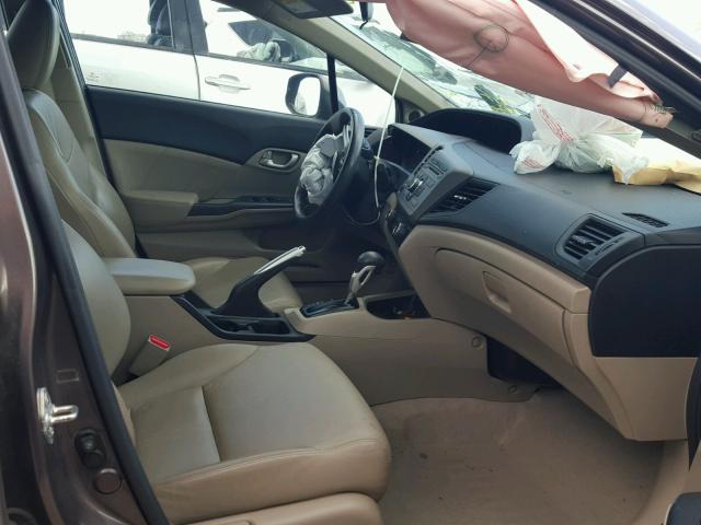 2HGFB2F98CH550277 - 2012 HONDA CIVIC EXL GRAY photo 5
