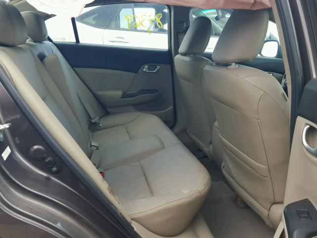 2HGFB2F98CH550277 - 2012 HONDA CIVIC EXL GRAY photo 6