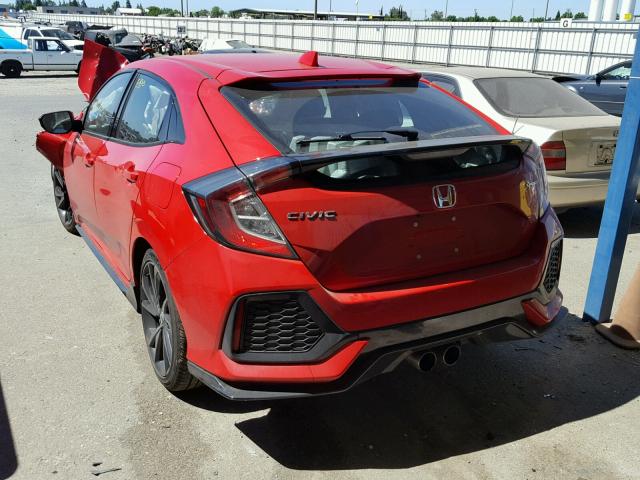 SHHFK7H44HU426192 - 2017 HONDA CIVIC SPOR RED photo 3
