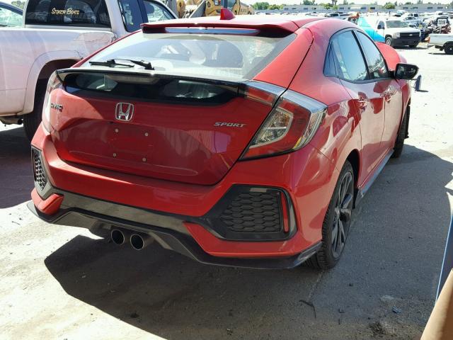 SHHFK7H44HU426192 - 2017 HONDA CIVIC SPOR RED photo 4