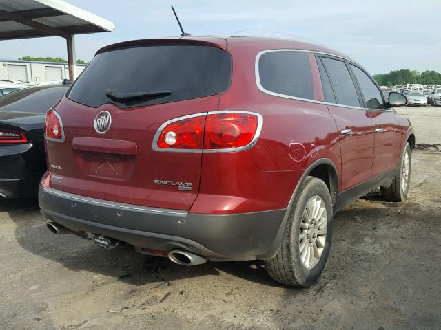 5GAER23798J286163 - 2008 BUICK ENCLAVE CX RED photo 4