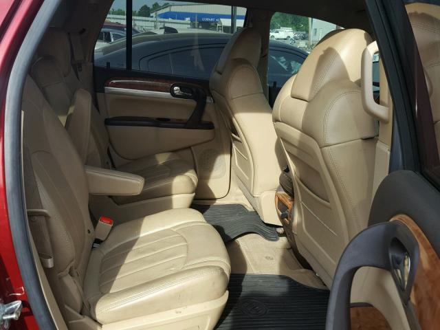 5GAER23798J286163 - 2008 BUICK ENCLAVE CX RED photo 6