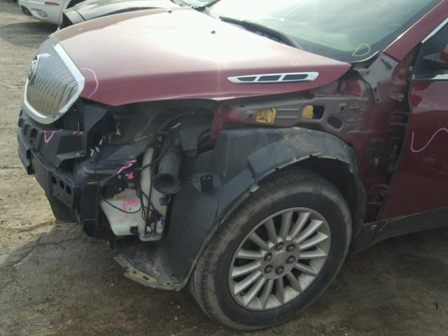 5GAER23798J286163 - 2008 BUICK ENCLAVE CX RED photo 9