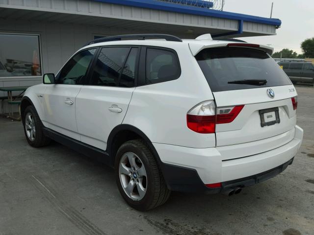 WBXPC93498WJ08282 - 2008 BMW X3 3.0SI WHITE photo 3