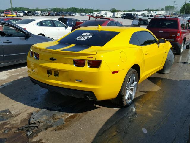 2G1FC1E34C9103130 - 2012 CHEVROLET CAMARO LT YELLOW photo 4