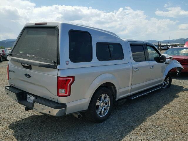 1FTEW1CF7FKE38814 - 2015 FORD F150 SUPER SILVER photo 4