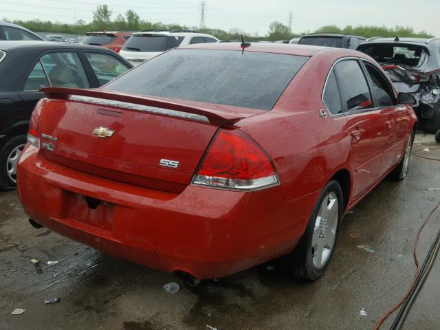 2G1WD58C889289553 - 2008 CHEVROLET IMPALA SUP RED photo 4