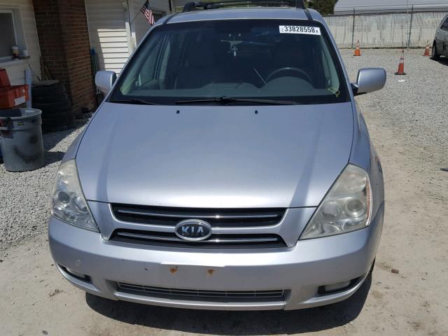 KNDMB233576168186 - 2007 KIA SEDONA EX SILVER photo 9