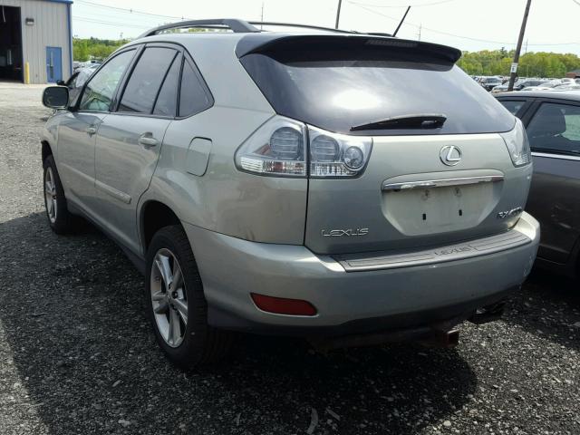 JTJHW31U672033116 - 2007 LEXUS RX 400H GREEN photo 3