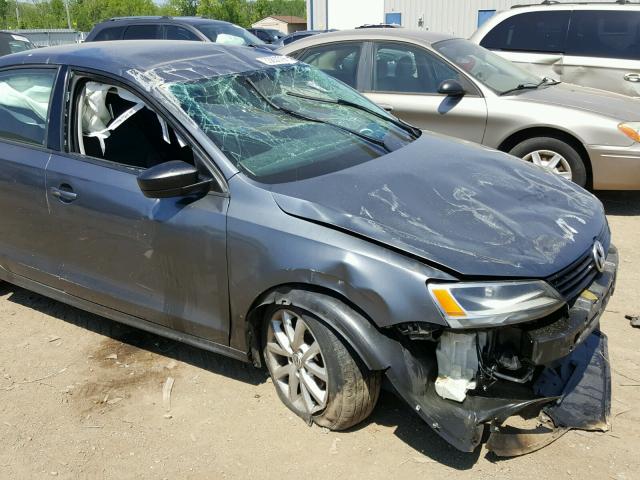 3VW2K7AJ9EM352644 - 2014 VOLKSWAGEN JETTA BASE 灰色 照片 9
