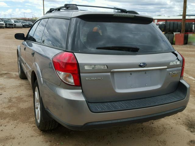 4S4BP61C197317284 - 2009 SUBARU OUTBACK 2. SILVER photo 3