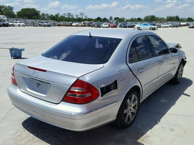 WDBUF82J04X130456 - 2004 MERCEDES-BENZ E 320 4MAT SILVER photo 4