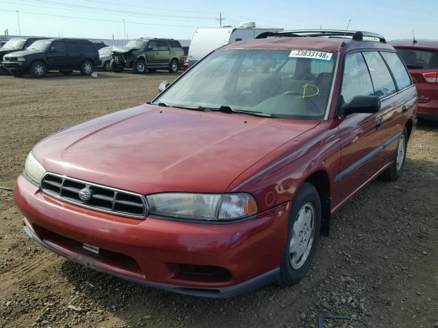 4S3BK4353W6301272 - 1998 SUBARU LEGACY L RED photo 2