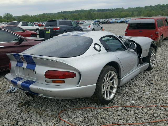 1B3ER69E6WV400607 - 1998 DODGE VIPER GTS SILVER photo 4