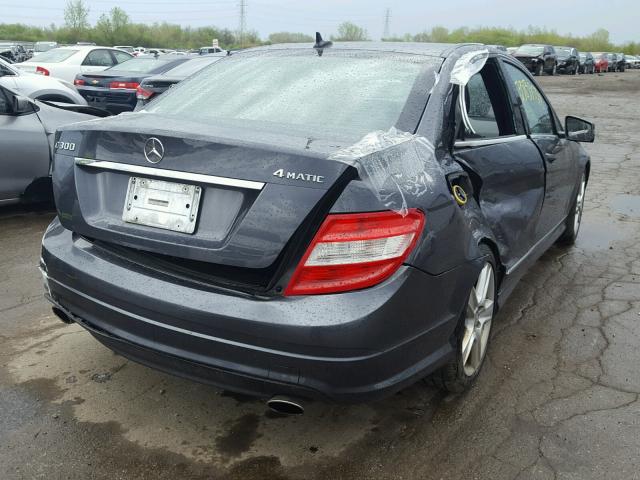 WDDGF8BB7AR121105 - 2010 MERCEDES-BENZ C 300 4MAT GRAY photo 4