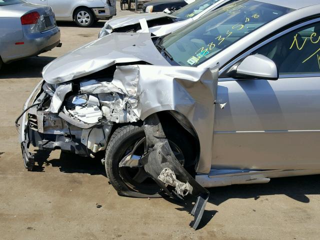 1G1ZH57B58F154760 - 2008 CHEVROLET MALIBU 1LT SILVER photo 9