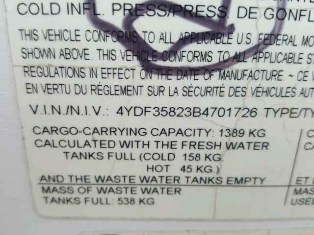 4YDF35823B4701726 - 2011 KEYSTONE MONTANA WHITE photo 10