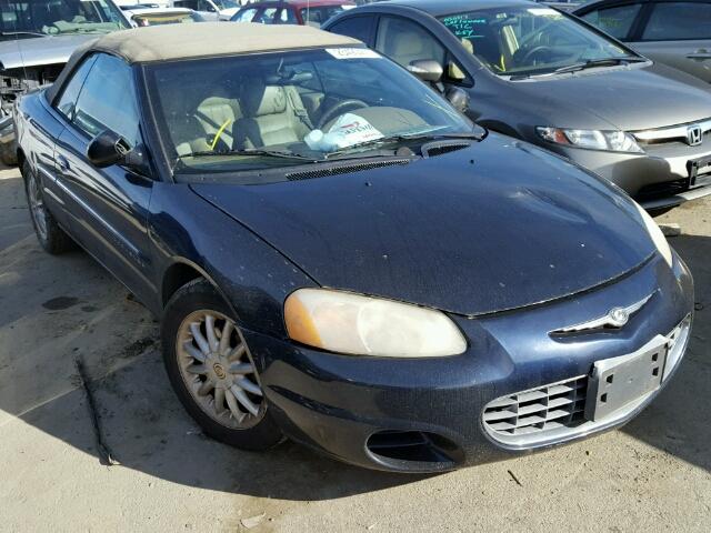 1C3EL45U91N638269 - 2001 CHRYSLER SEBRING LX BLUE photo 1