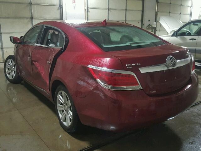 1G4GD5EG0AF278719 - 2010 BUICK LACROSSE C BURGUNDY photo 3