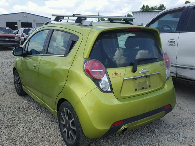 KL8CF6S98EC413079 - 2014 CHEVROLET SPARK 2LT GREEN photo 3