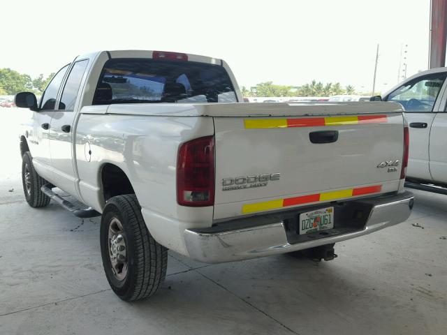 3D7KU28D93G837500 - 2003 DODGE RAM 2500 S WHITE photo 3