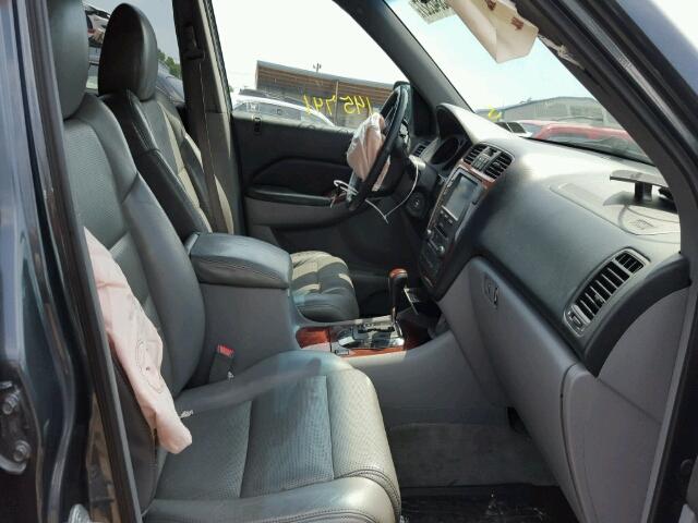 2HNYD18205H539167 - 2005 ACURA MDX GRAY photo 5