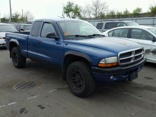 1D7HG32N24S580926 - 2004 DODGE DAKOTA SPO BLUE photo 1