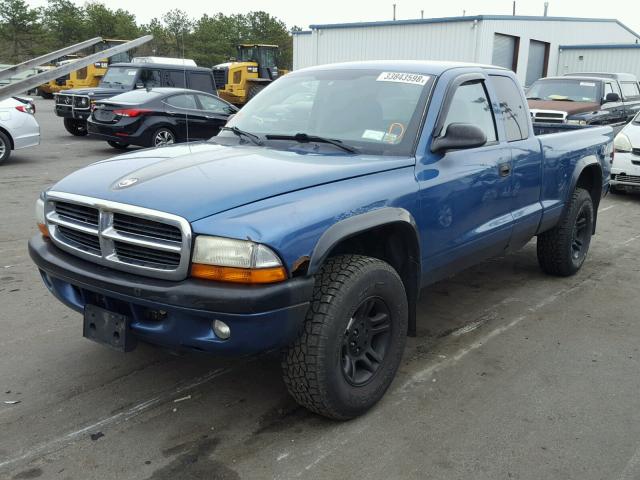 1D7HG32N24S580926 - 2004 DODGE DAKOTA SPO BLUE photo 2