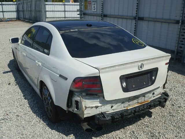 19UUA76507A012195 - 2007 ACURA TL TYPE S WHITE photo 3