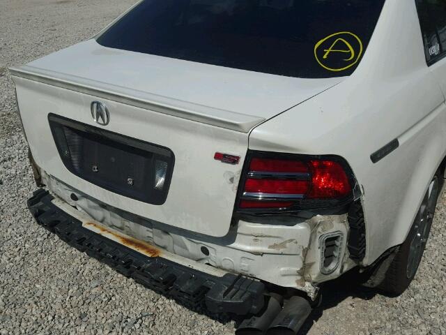 19UUA76507A012195 - 2007 ACURA TL TYPE S WHITE photo 9