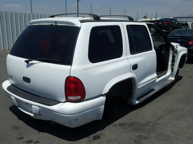 1B4HR28Y1YF297008 - 2000 DODGE DURANGO WHITE photo 4