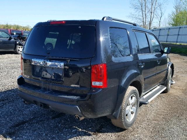 5FNYF4H52BB064621 - 2011 HONDA PILOT EXL BLACK photo 4