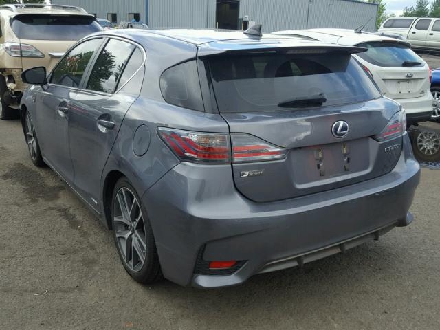 JTHKD5BH3F2212545 - 2015 LEXUS CT 200 GRAY photo 3